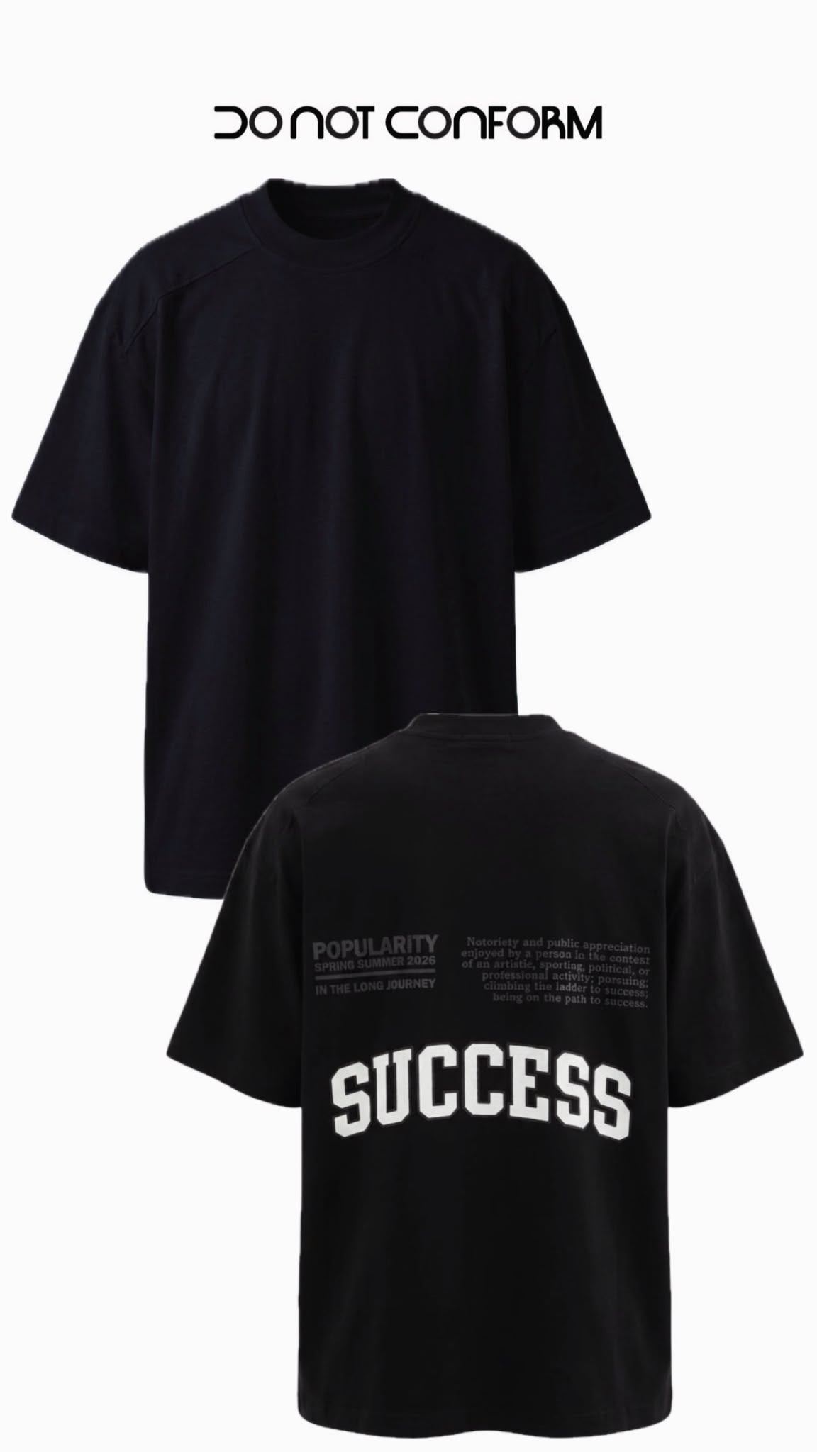 SUCCESS TEE BLACK 3030