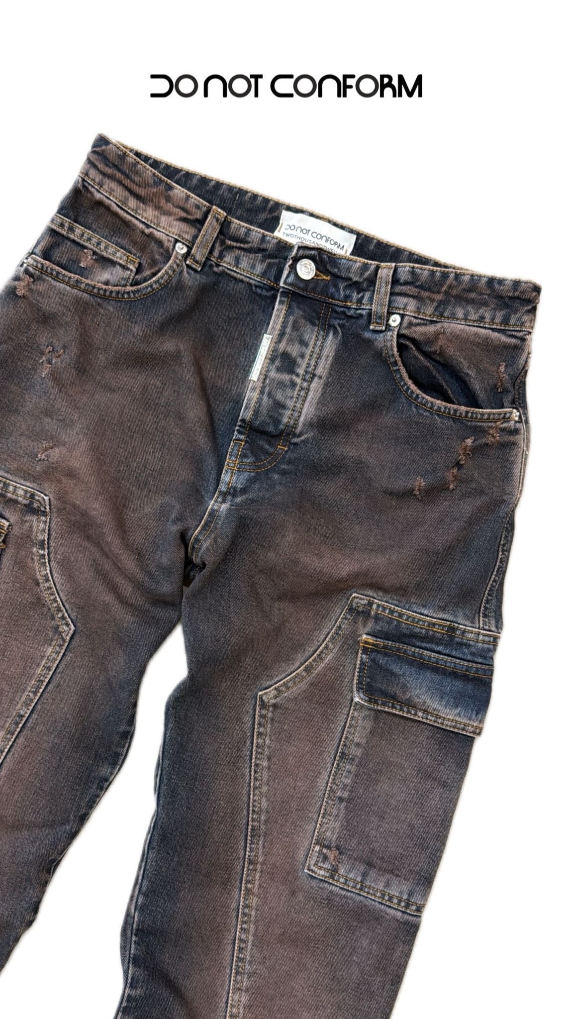 BAGGY CARGO WORKER SANDBLASTED BROWN