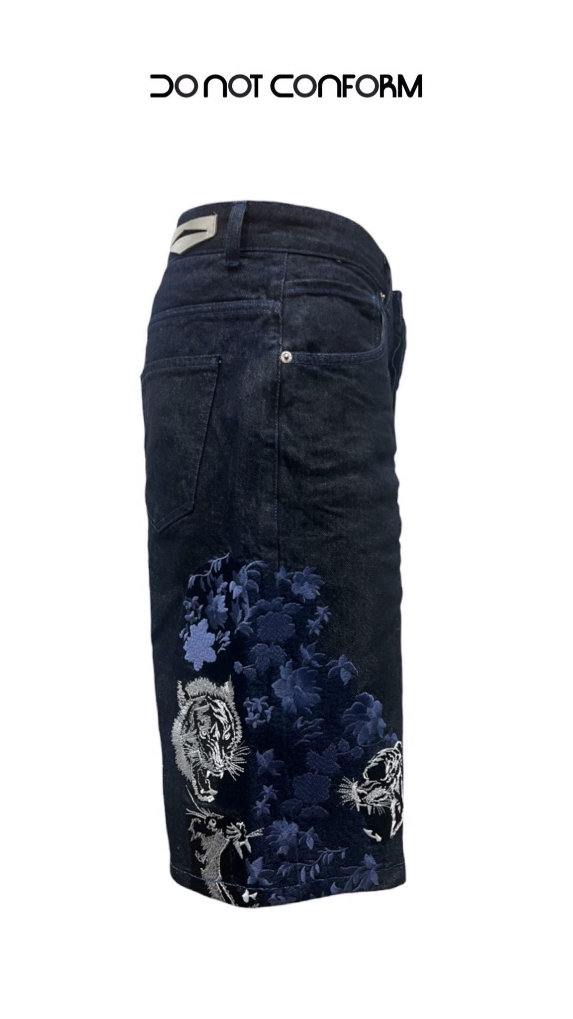 BLUE WASH SHORTS SAVANA EMBROIDERY 3000