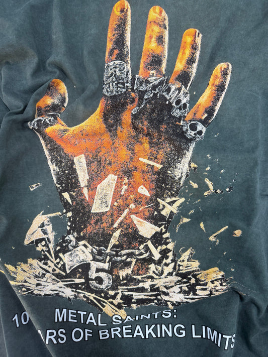 HUSTLE GREEN WASHED TEE 3072