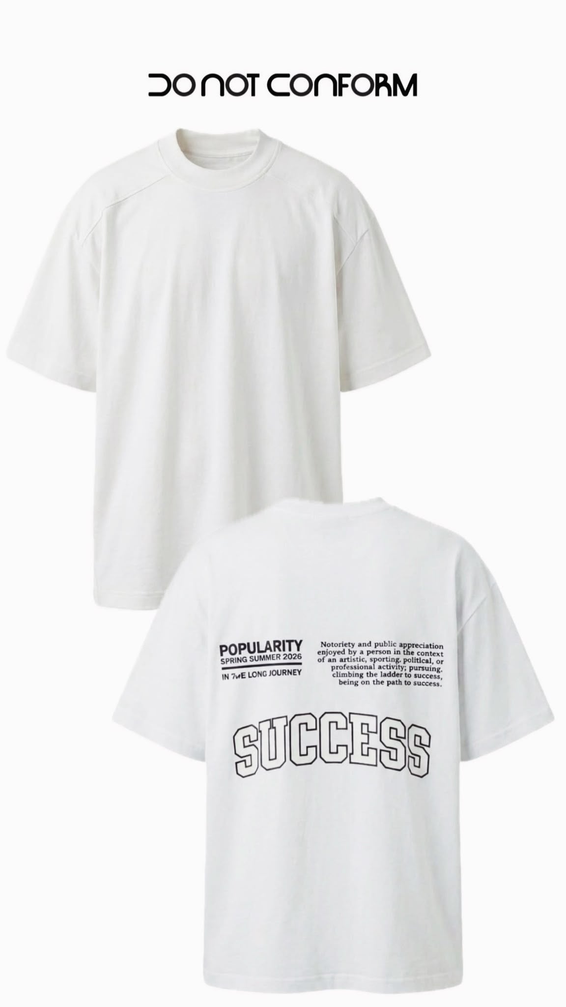 SUCCESS TEE WHITE 3030