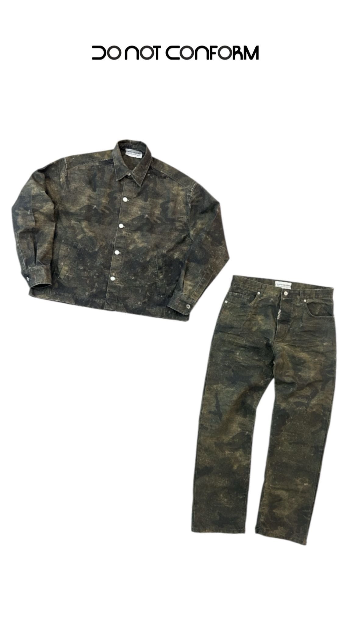 SHIRT DENIM GREEN CAMOUFLAGE
