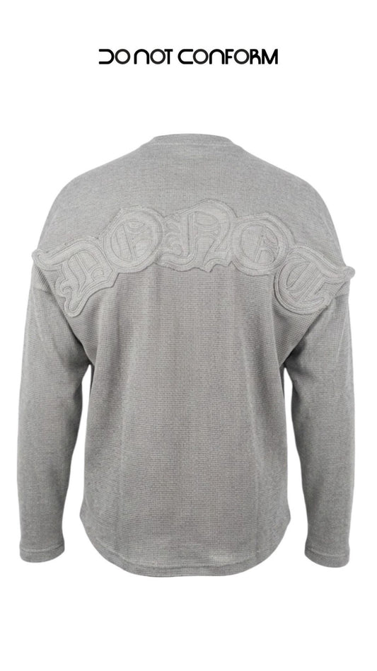 WAFFLE GREY DONOT LONG SLEEVE 3038