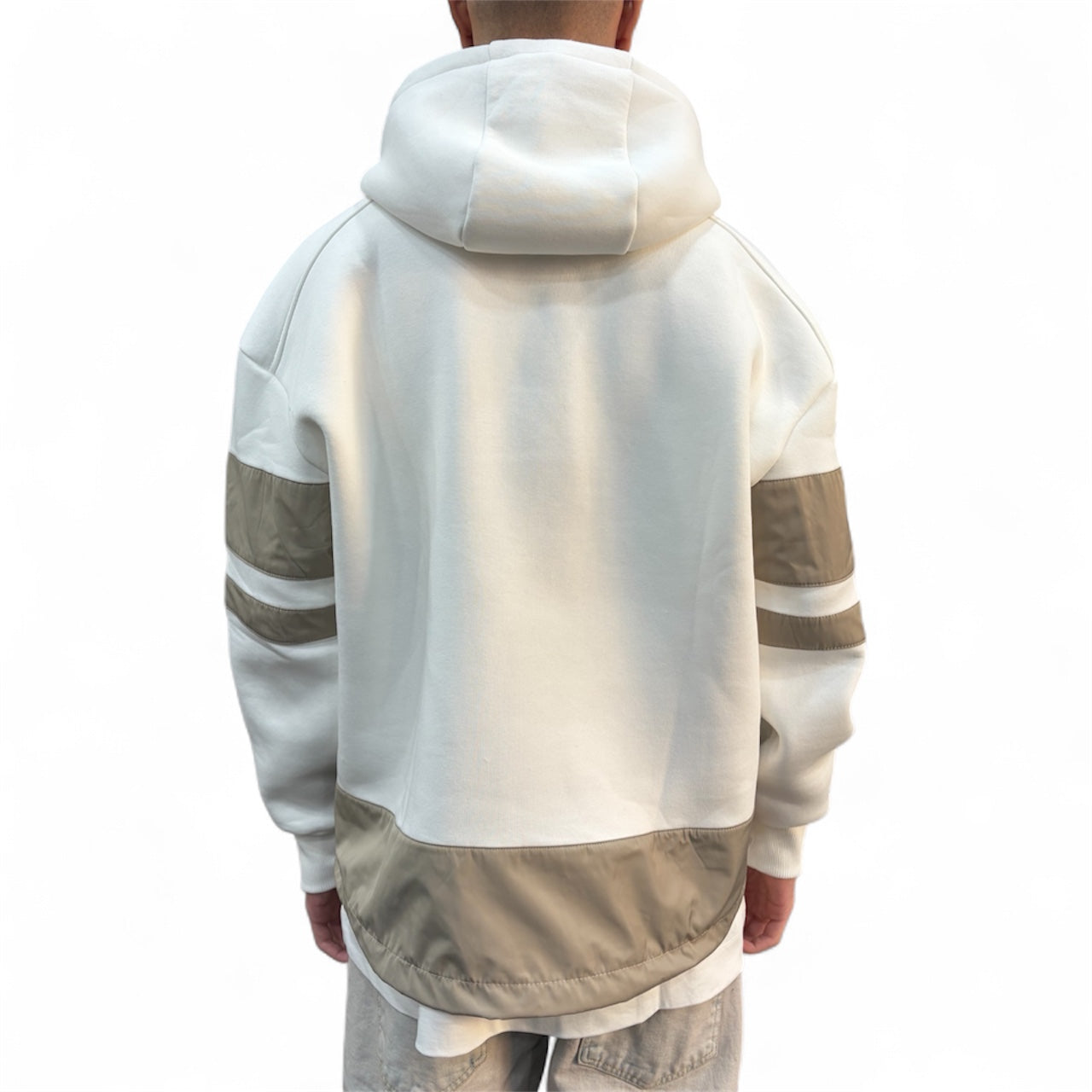 WHITE HOODED BEIGE NYLON INSERTS