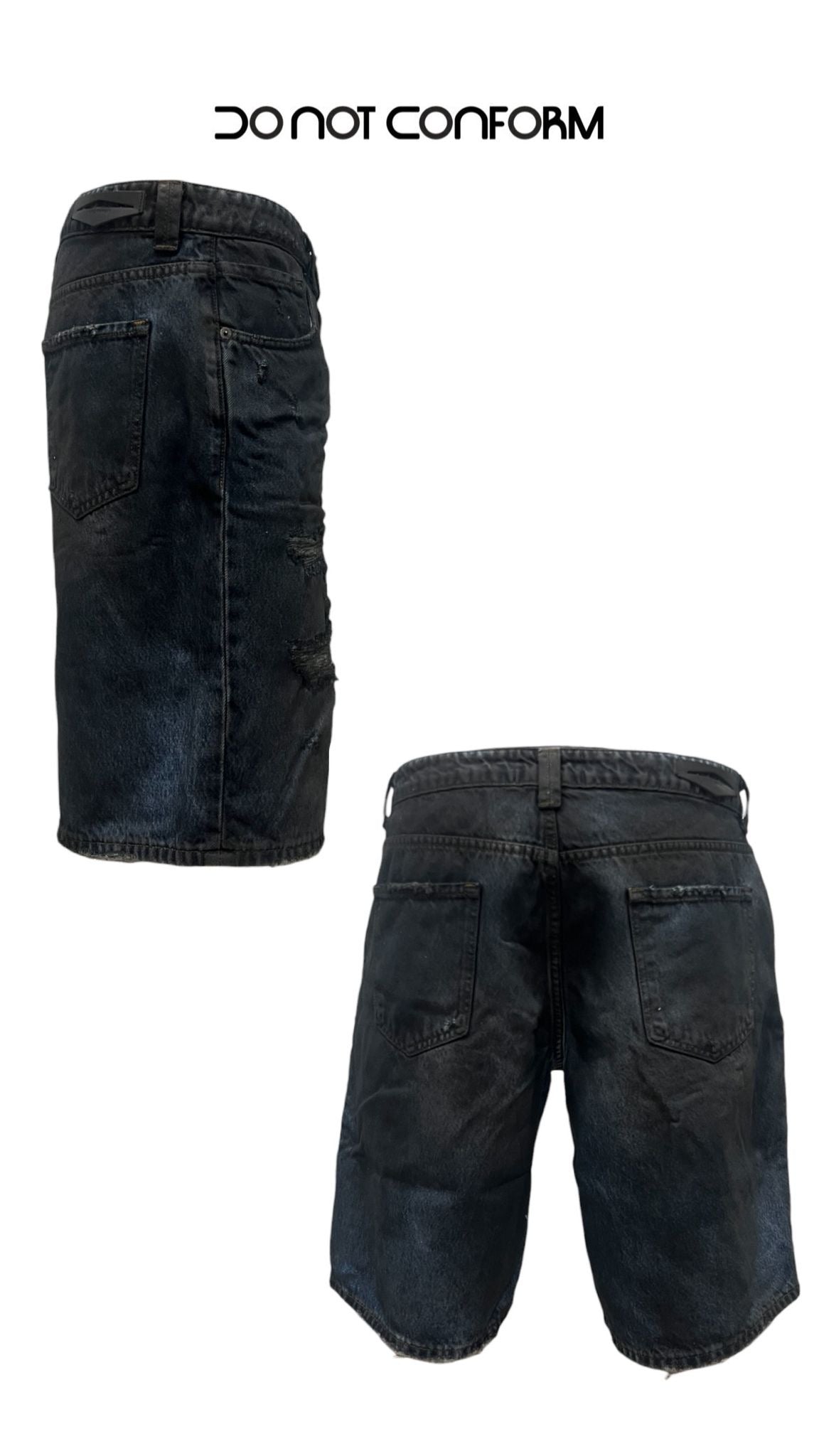 SHORT BLUE PIGMENTED BLACK ABRASIONS 2614