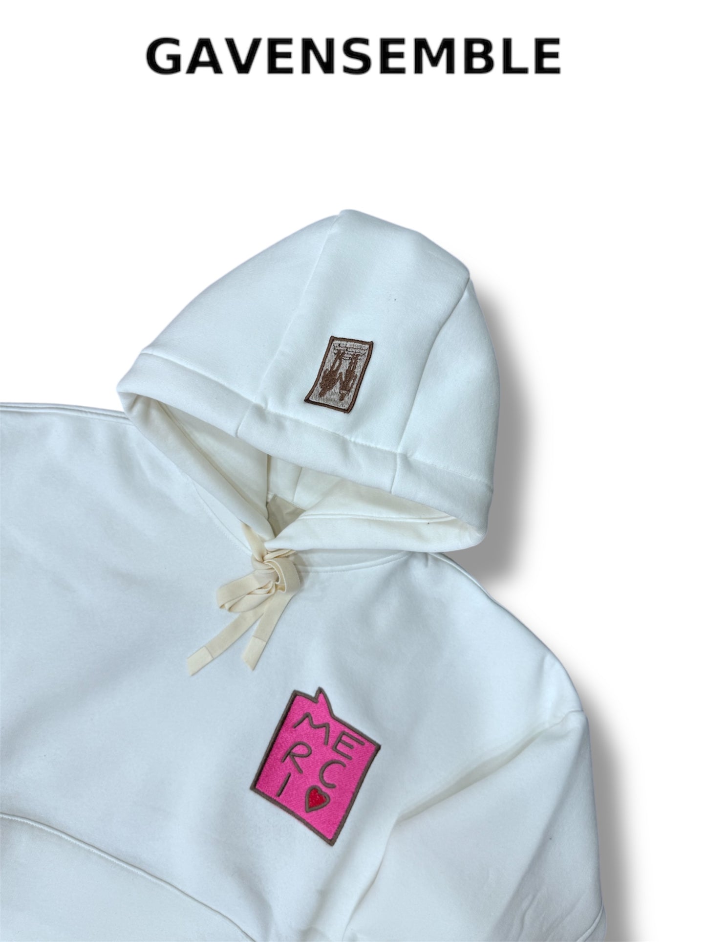 HOODIE MERCI WHITE