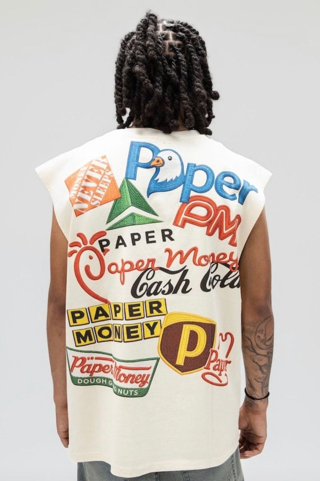 COUNTERFEIT SLEEVELESS CREAM PAPER MONEY