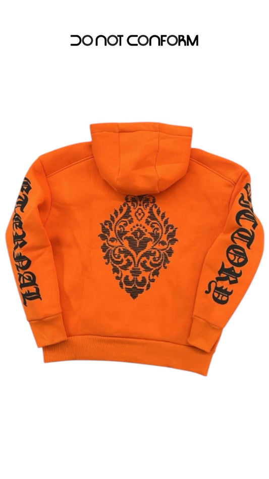 ORANGE HOODIE PRINT ALL SIDES 3090