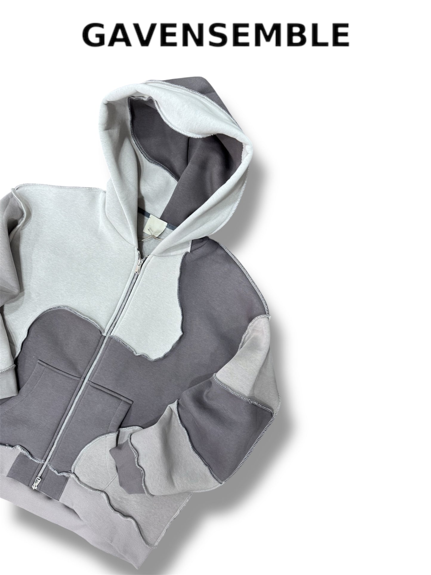 GREY WAVES HOODIE