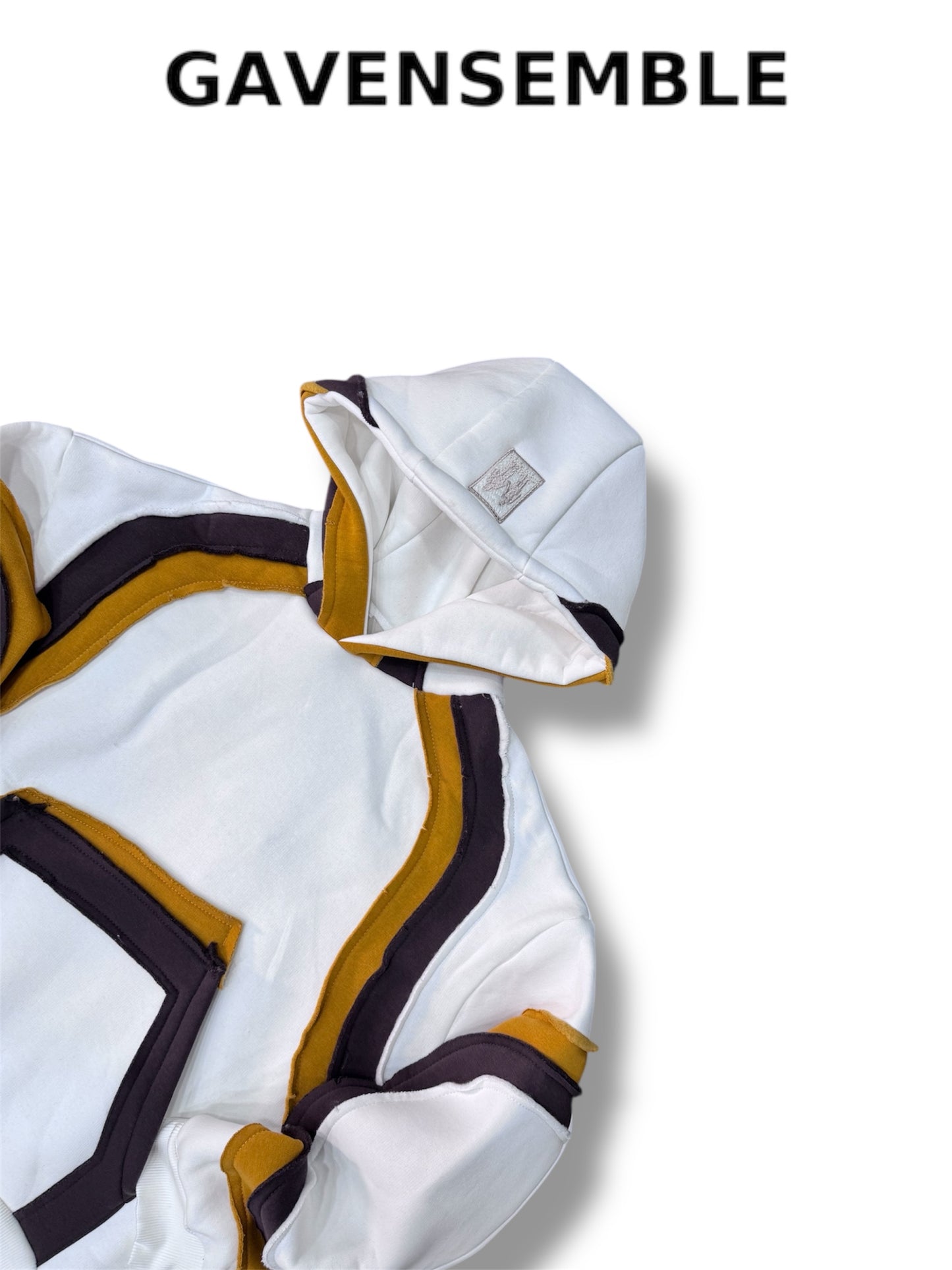 WHITE TRIPLE LAYER HOODIE