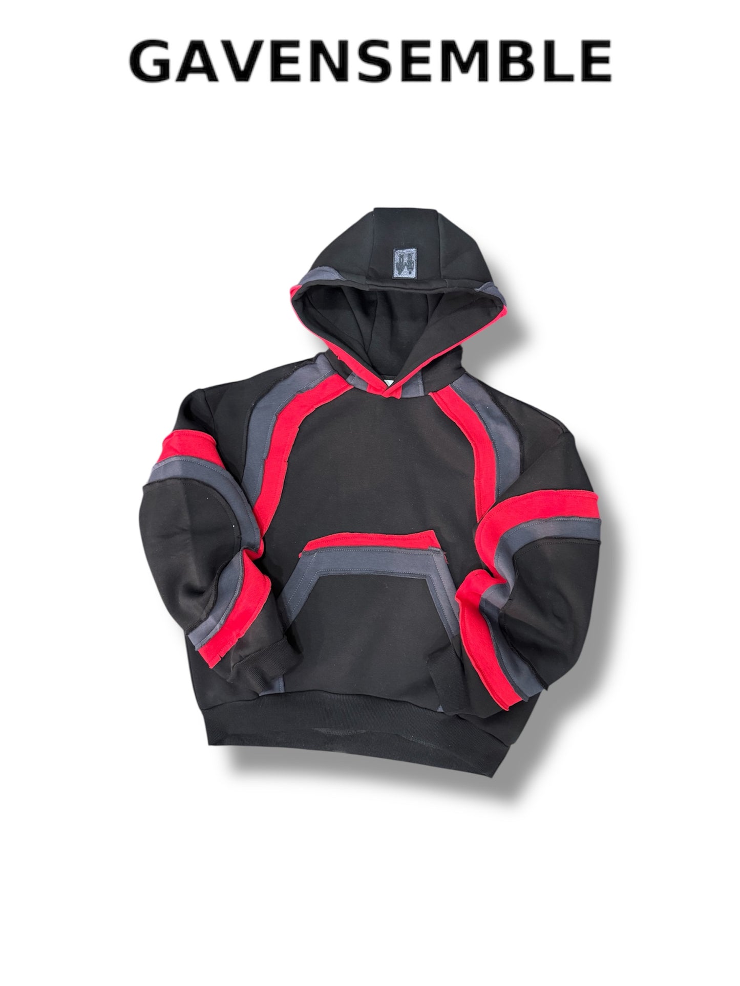 BLACK TRIPLE LAYER HOODIE