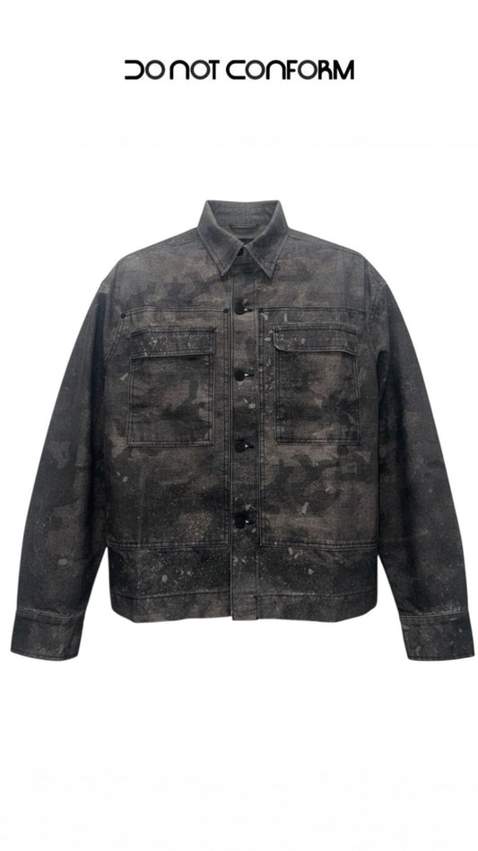 CAMO BLACK OVER SHIRT 2050