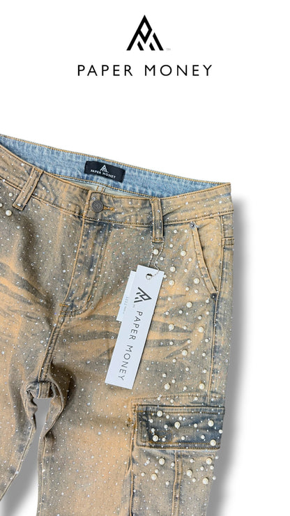 CRYSTALLIZED PEARL PANTS PAPER MONEY