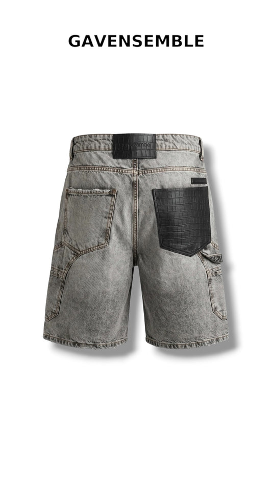 ACID WASH CARGO SHORTS 390
