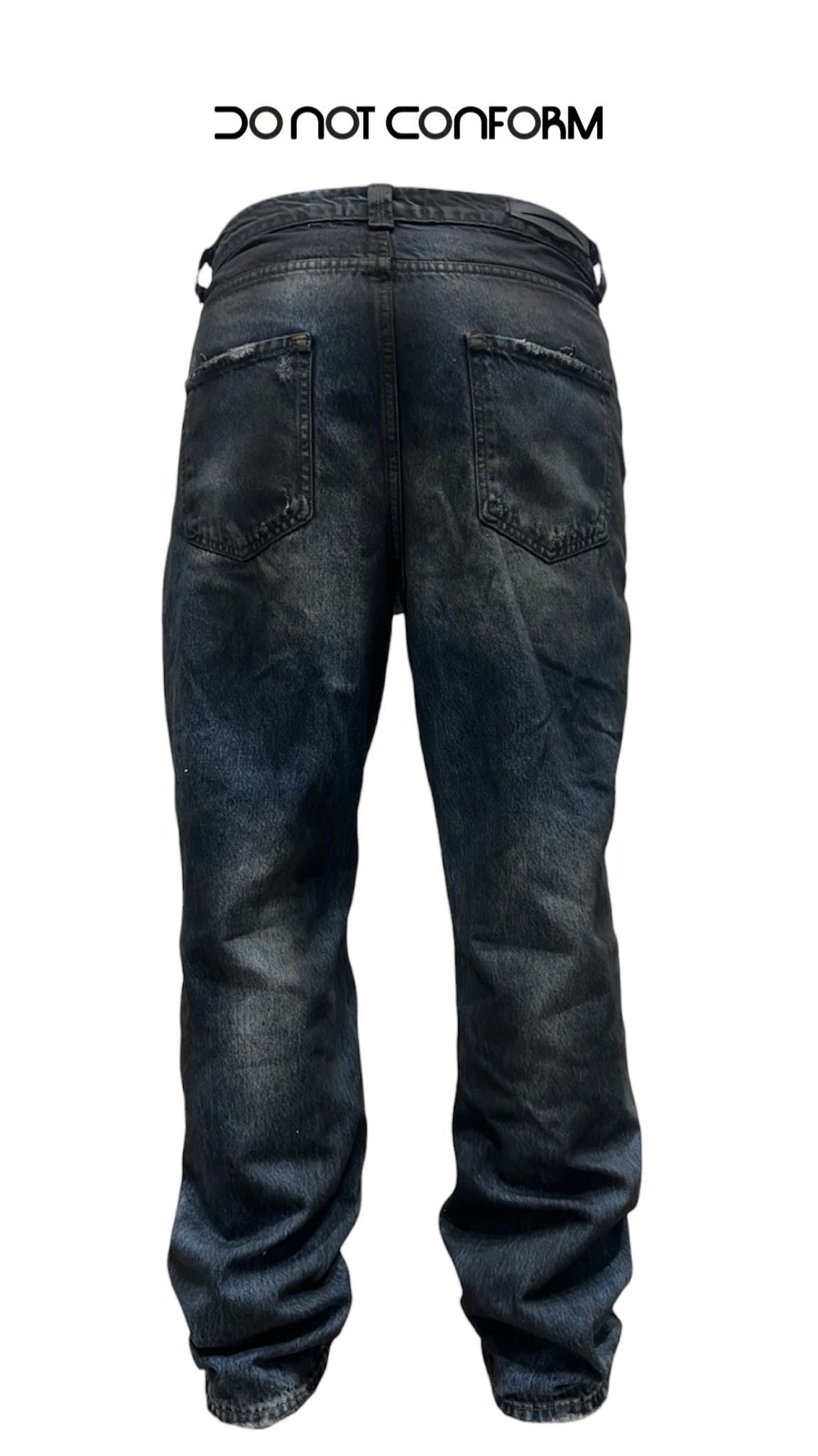 BAGGY BLUE PIGMENTED BLACK ABRASION 2612