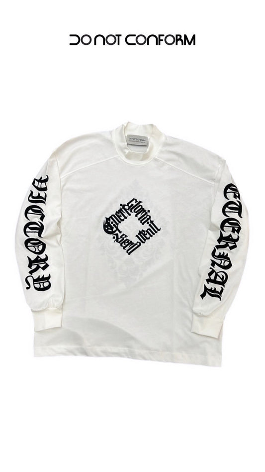 WHITE LONG SLEEVE PRINT ALL SIDES