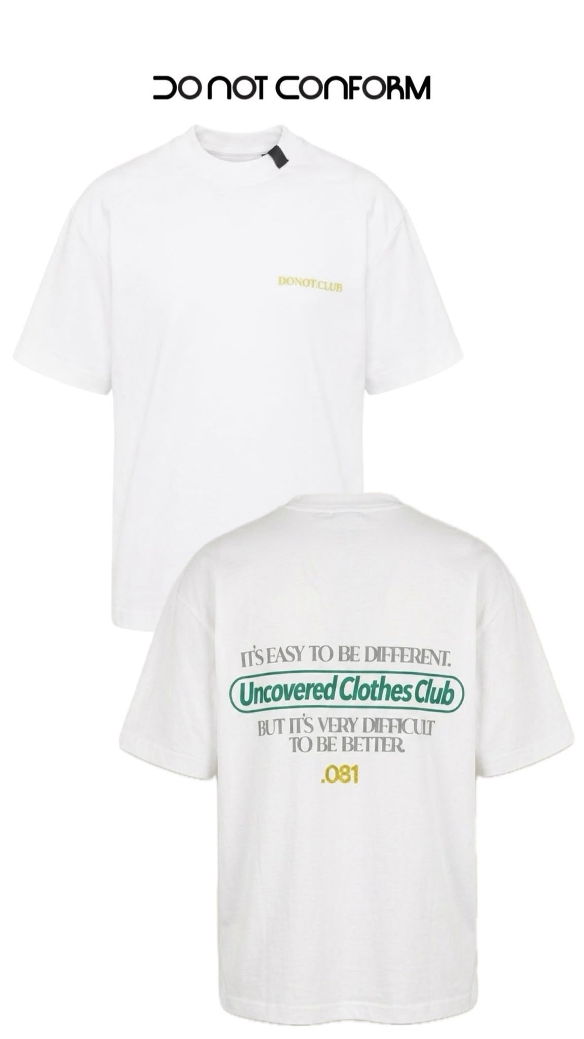 DONOT. CLUB 081 WHITE TEE 3023