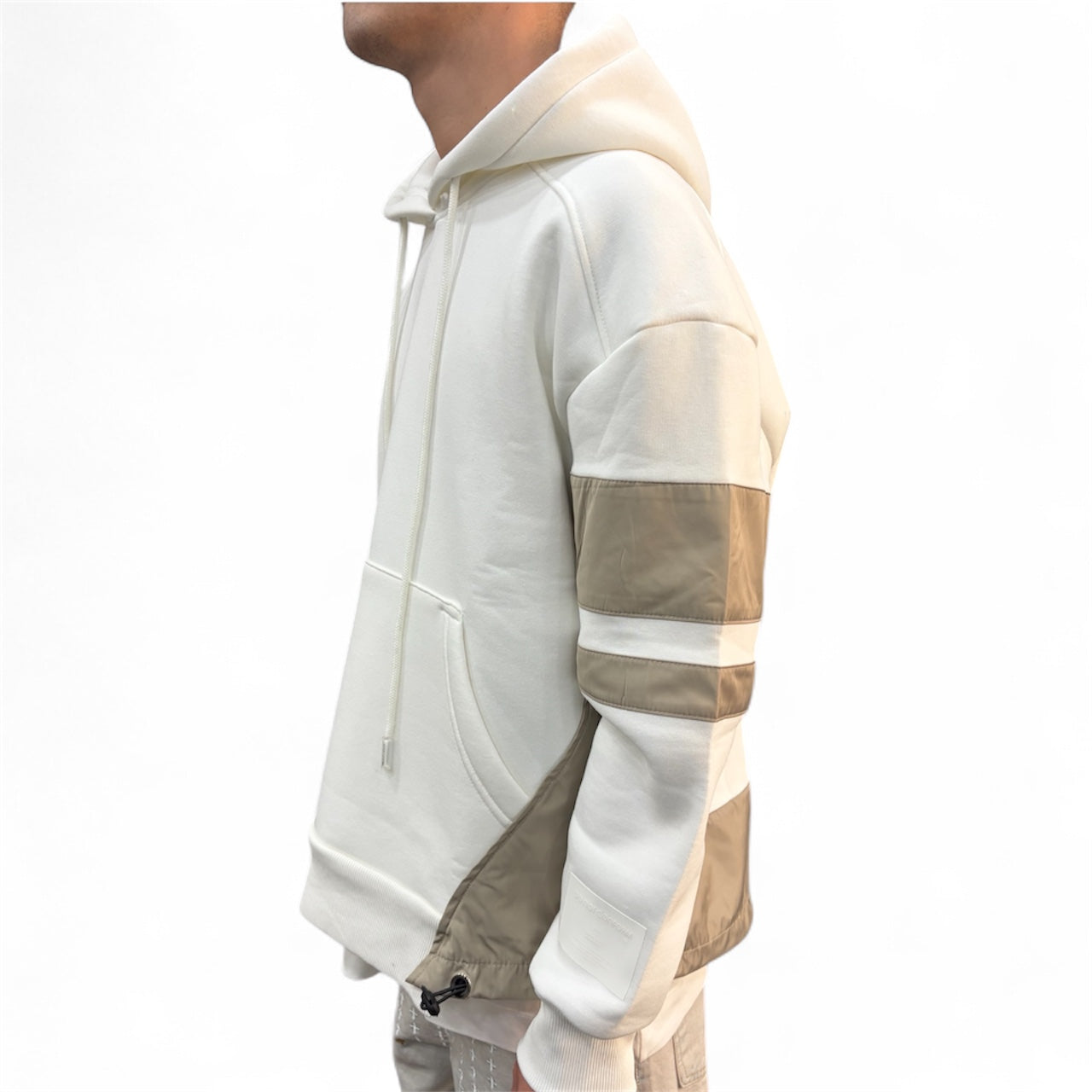 WHITE HOODED BEIGE NYLON INSERTS