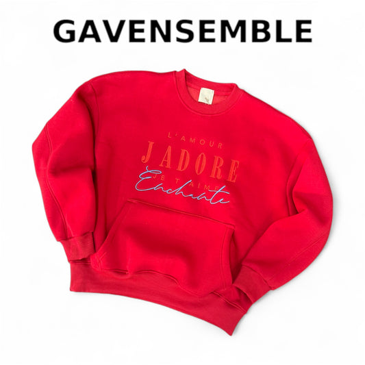 HOODIE L’AMOUR JADORE RED