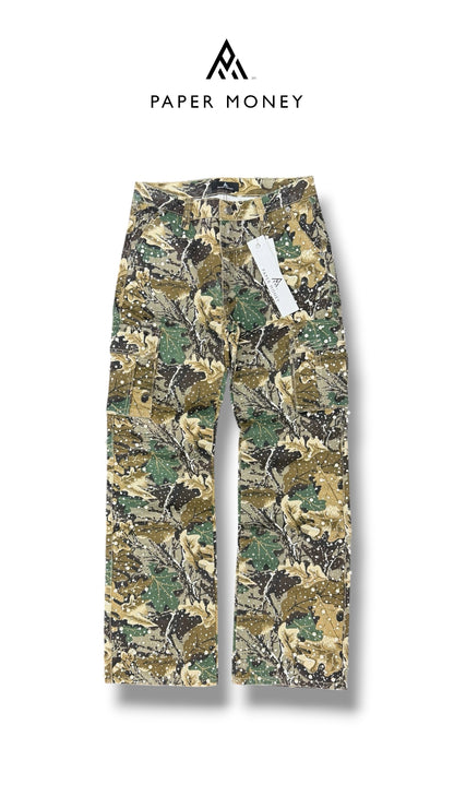 PAPER MONEY PEARL CRYSTALIZED CAMO PANTS