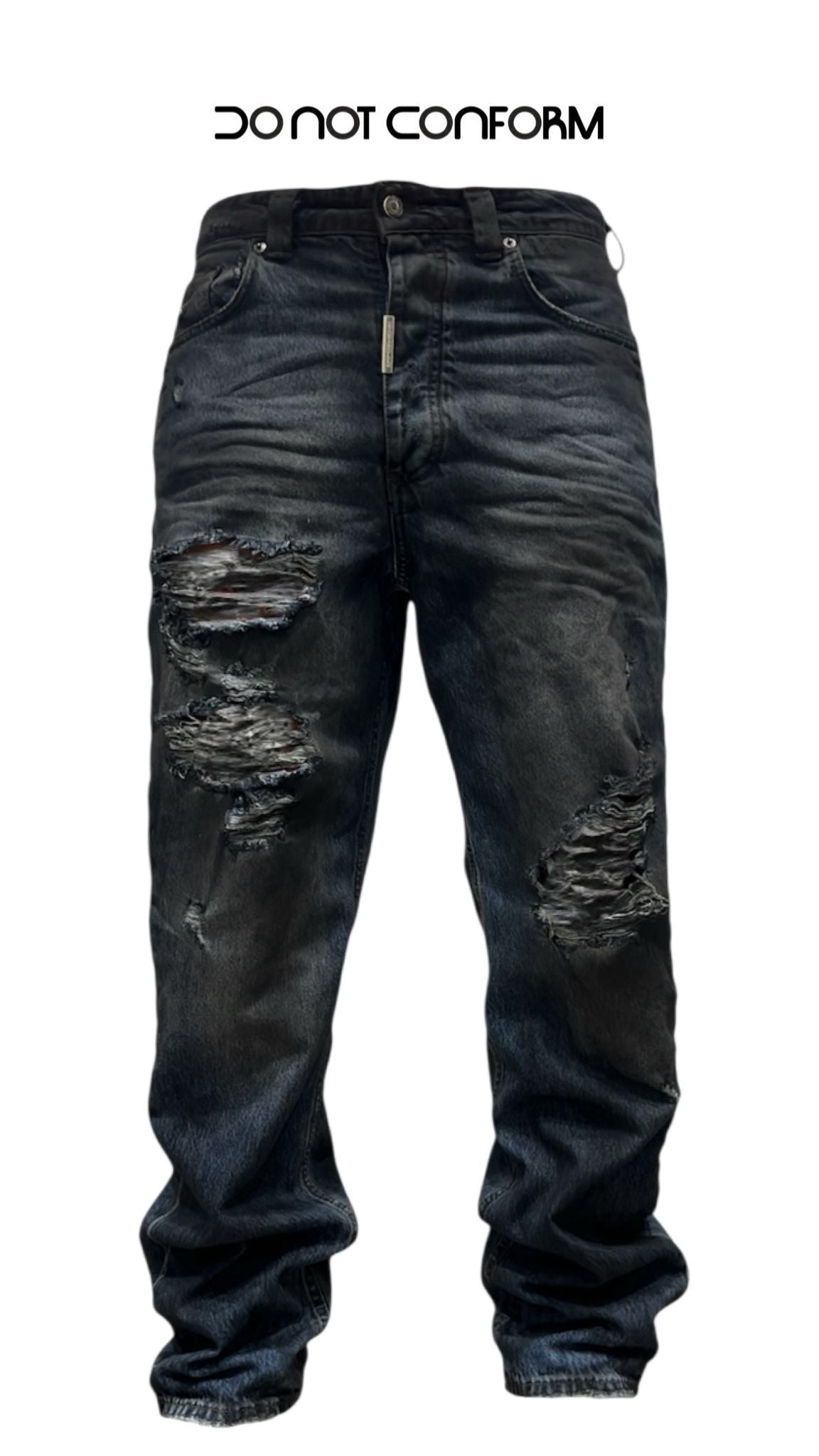 BAGGY BLUE PIGMENTED BLACK ABRASION 2612