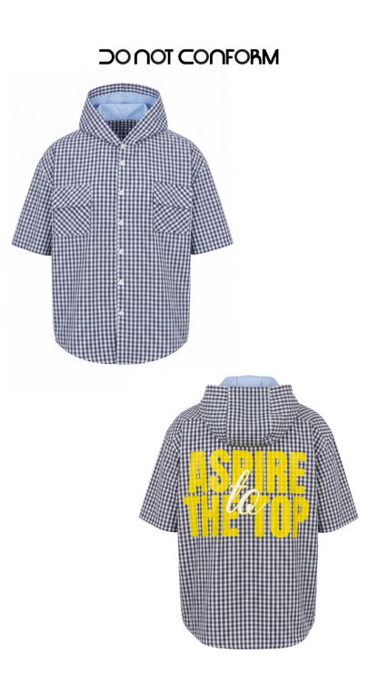 HOODED CHECK SHIRT PRINT ASPIRE 1312