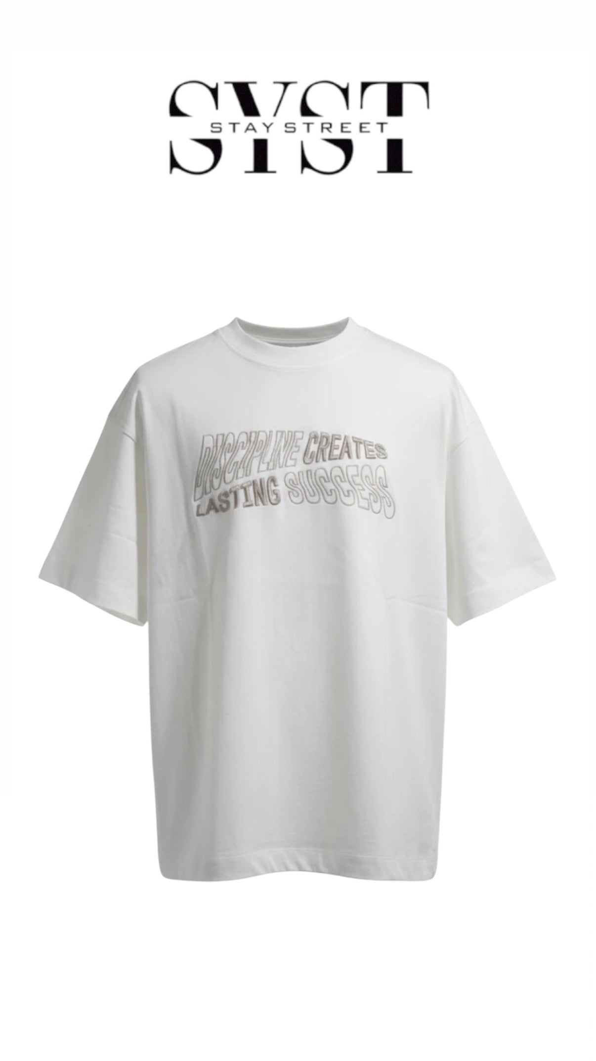 WHITE TEE DISCIPLINE 7009