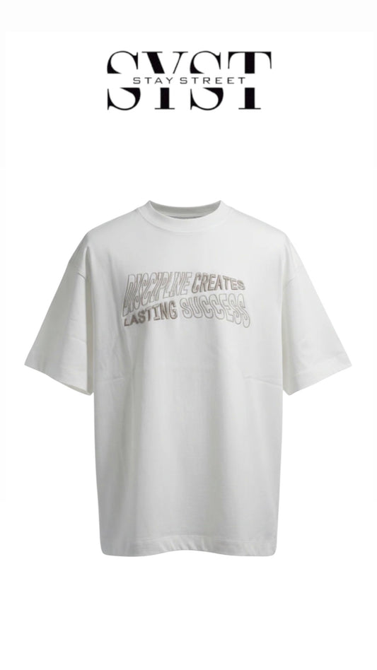 WHITE TEE DISCIPLINE 7009