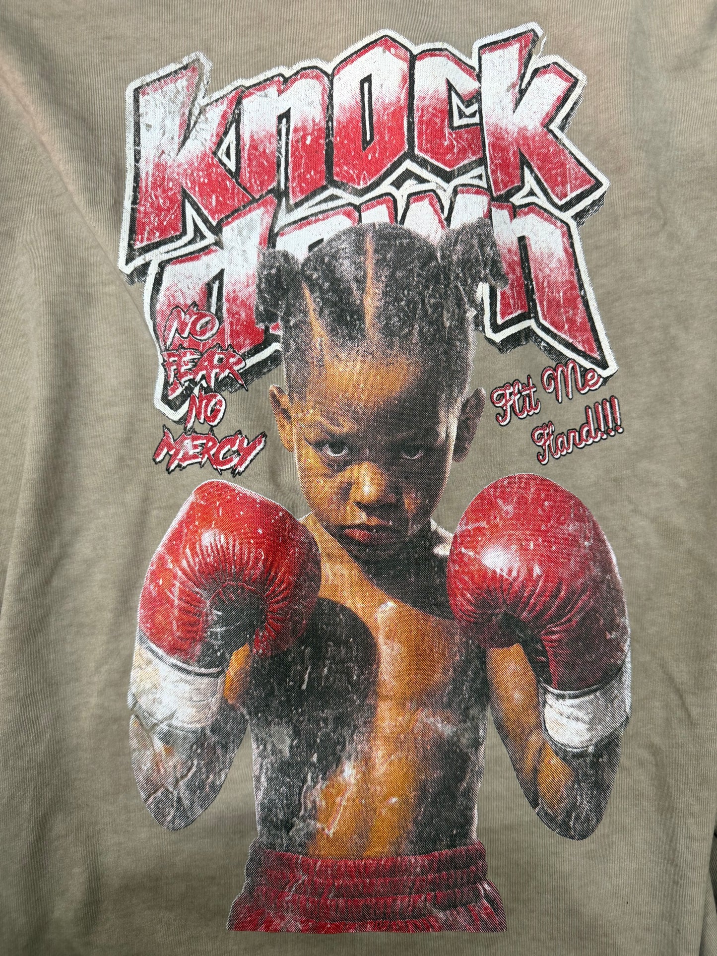 KIDS BOXER GLOVES TEE BEIGE 3064