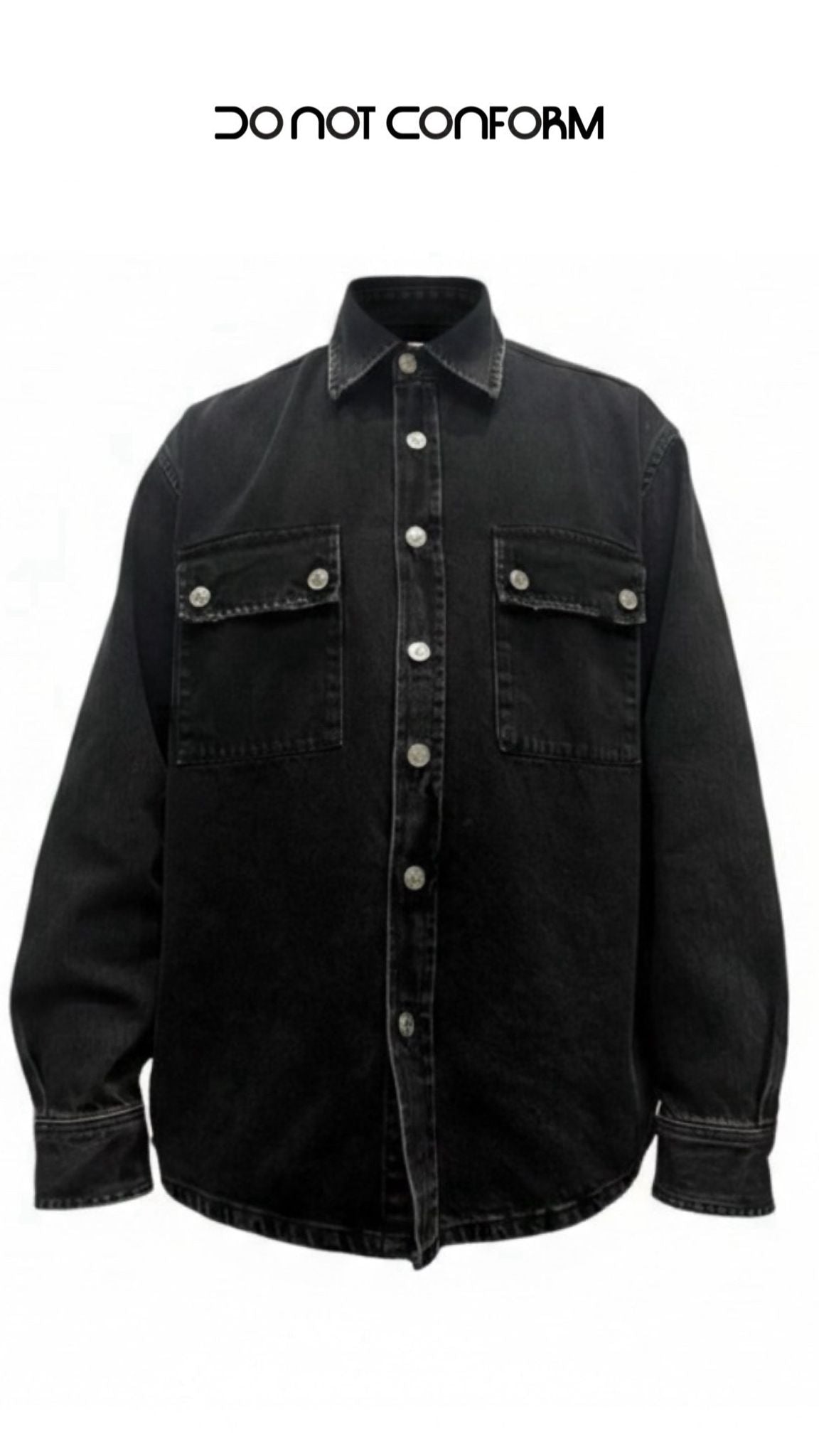 DENIM COORDSET WASH DARK GREY 7040/7010