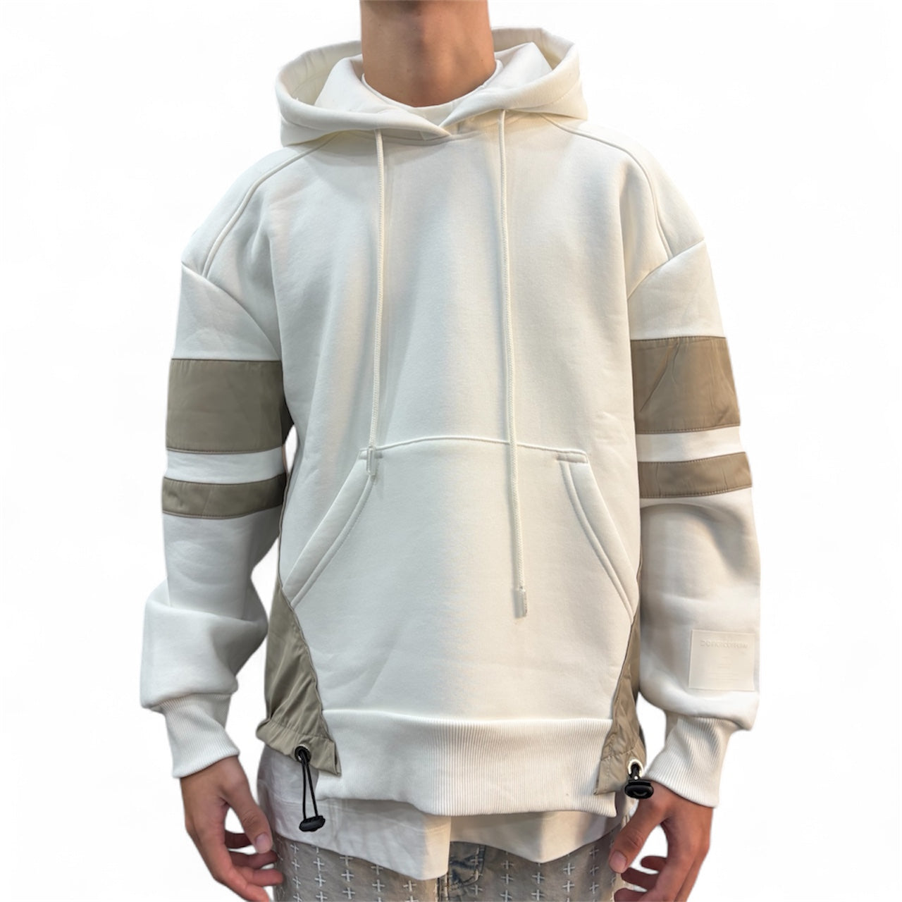 WHITE HOODED BEIGE NYLON INSERTS