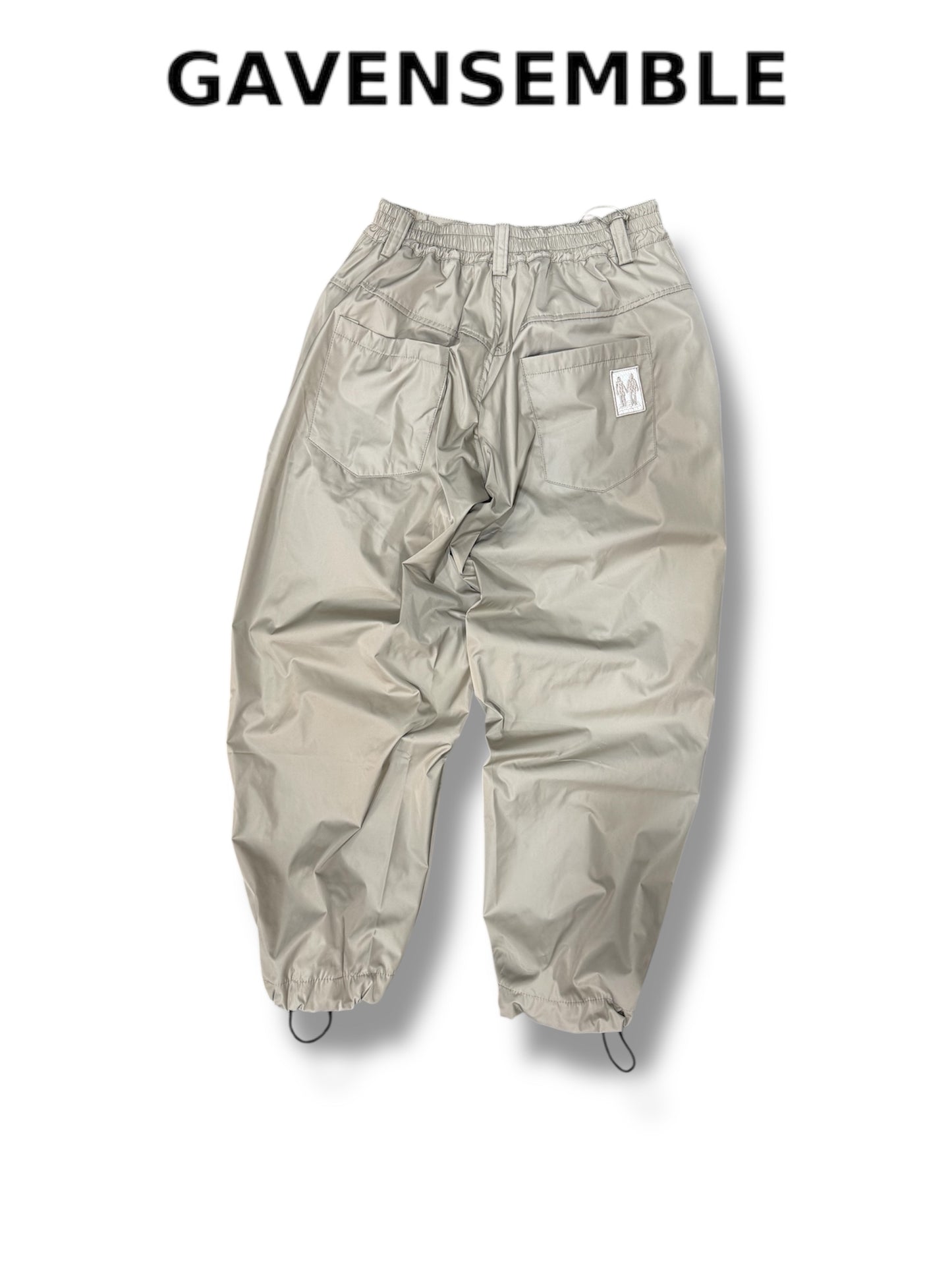 BEIGE NYLON PENCE PANTS