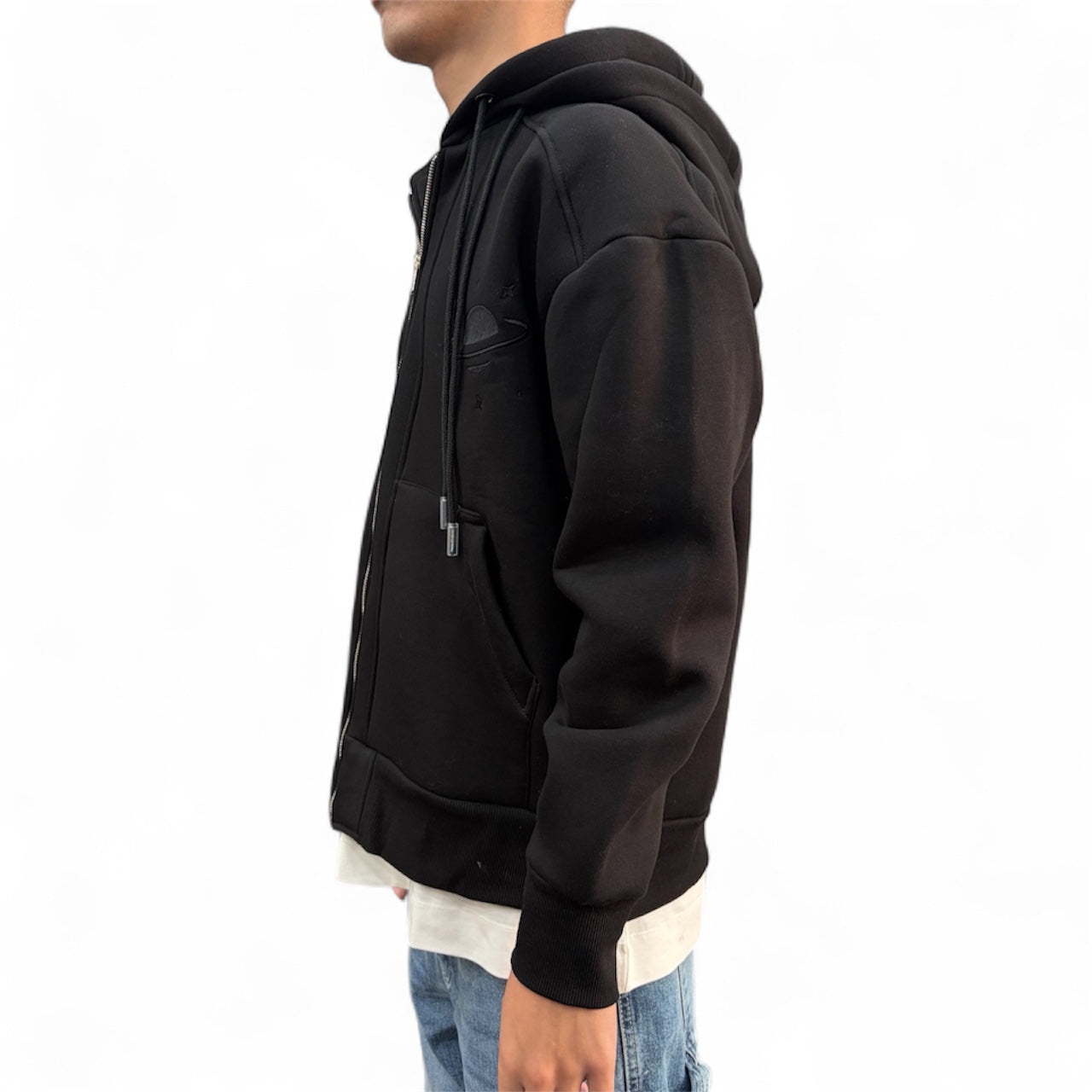 SATURN DOUBLE HOODED BLACK