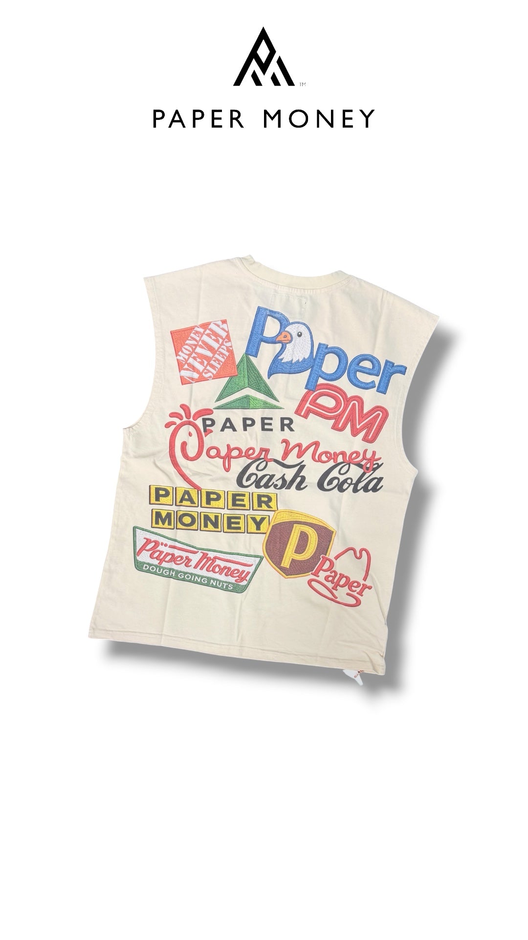 COUNTERFEIT SLEEVELESS CREAM PAPER MONEY