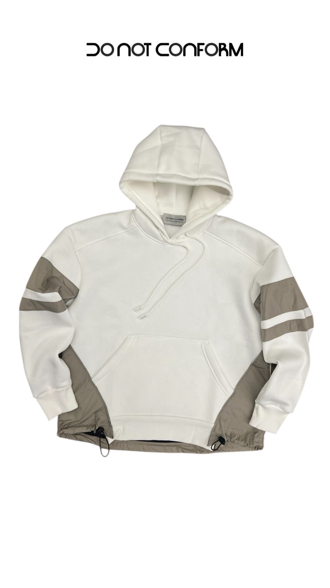 WHITE HOODED BEIGE NYLON INSERTS