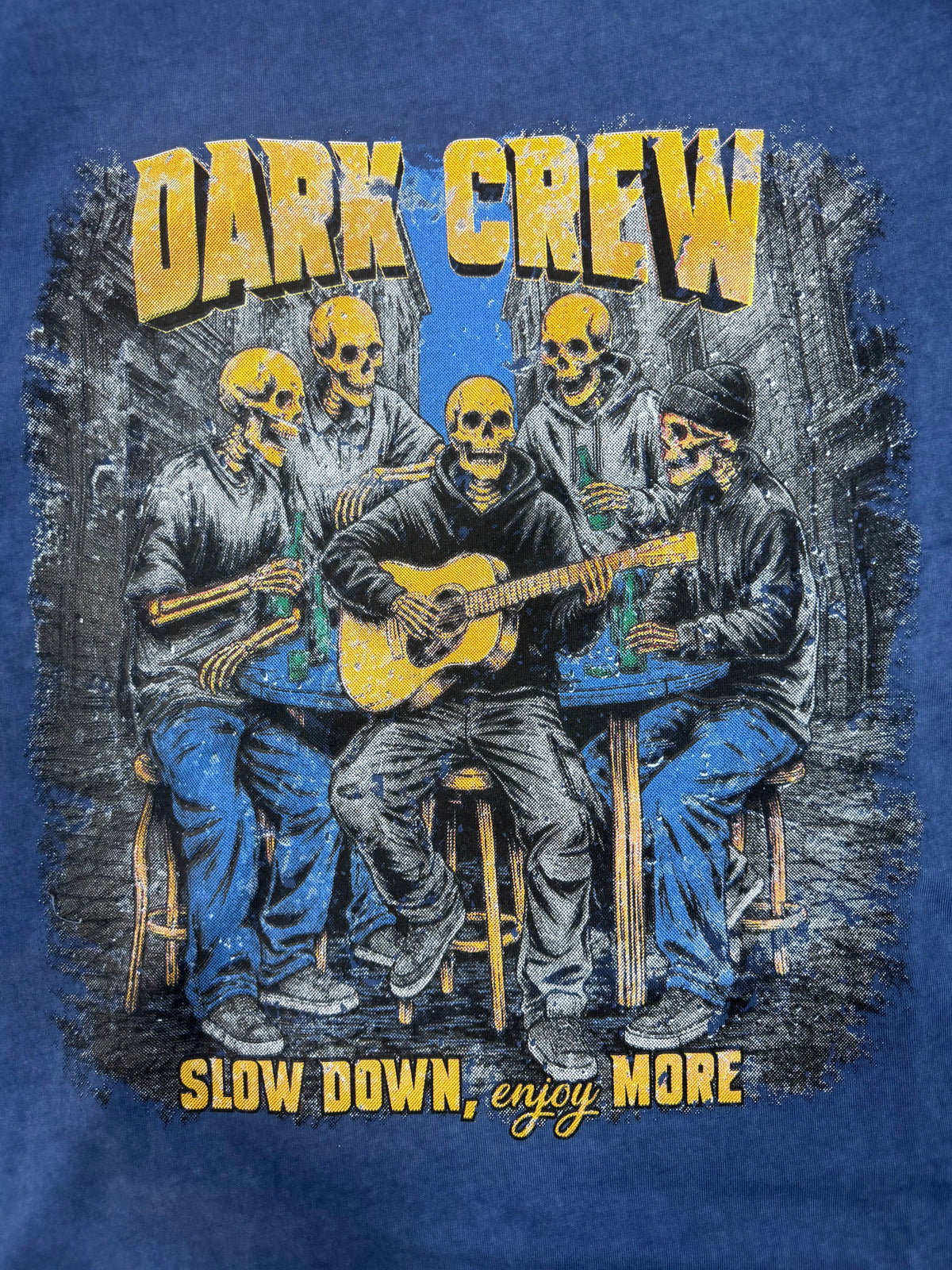DARK CREW BLUE WASHED TEE 3071
