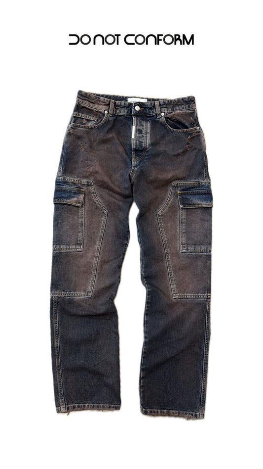 BAGGY CARGO WORKER SANDBLASTED BROWN