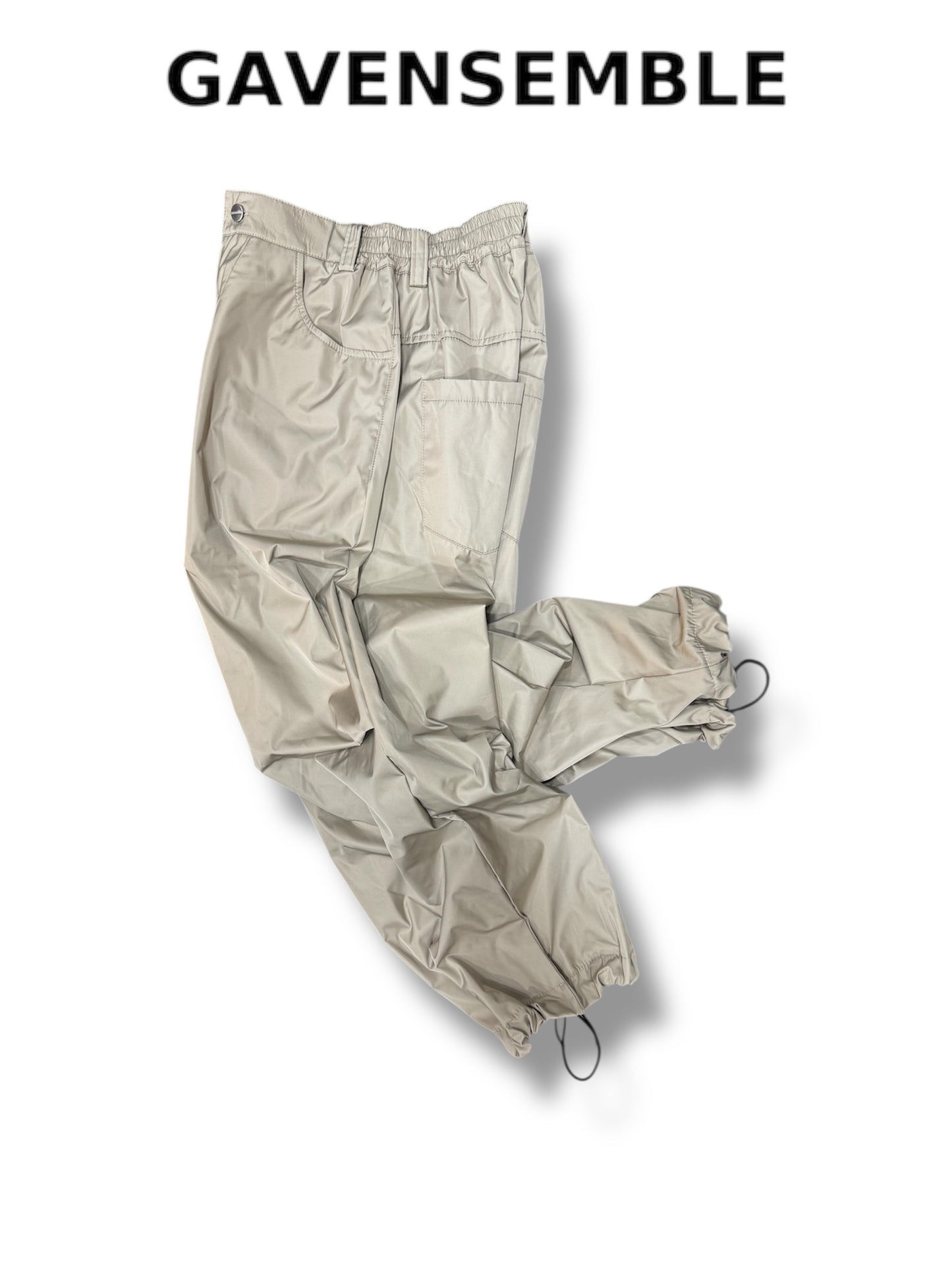 BEIGE NYLON PENCE PANTS