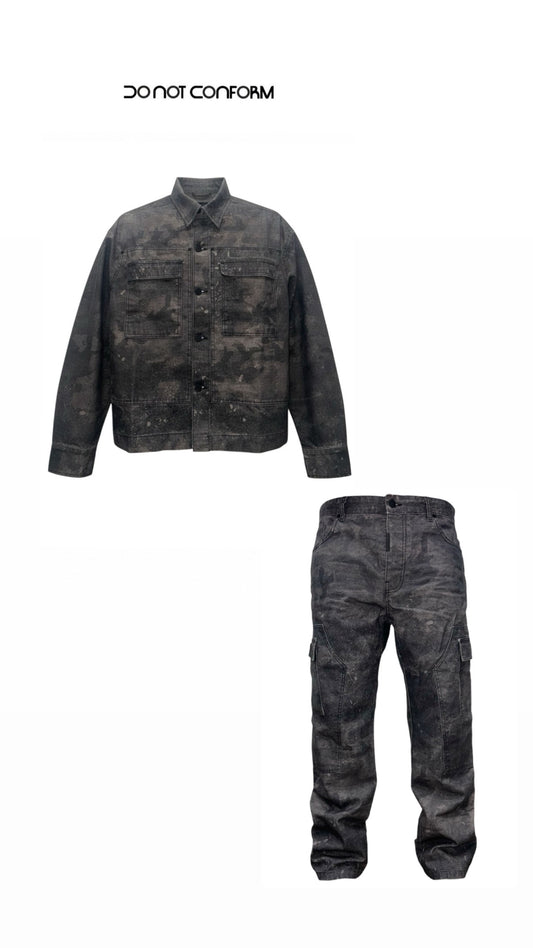 CAMO BLACK OVER SHIRT 2050