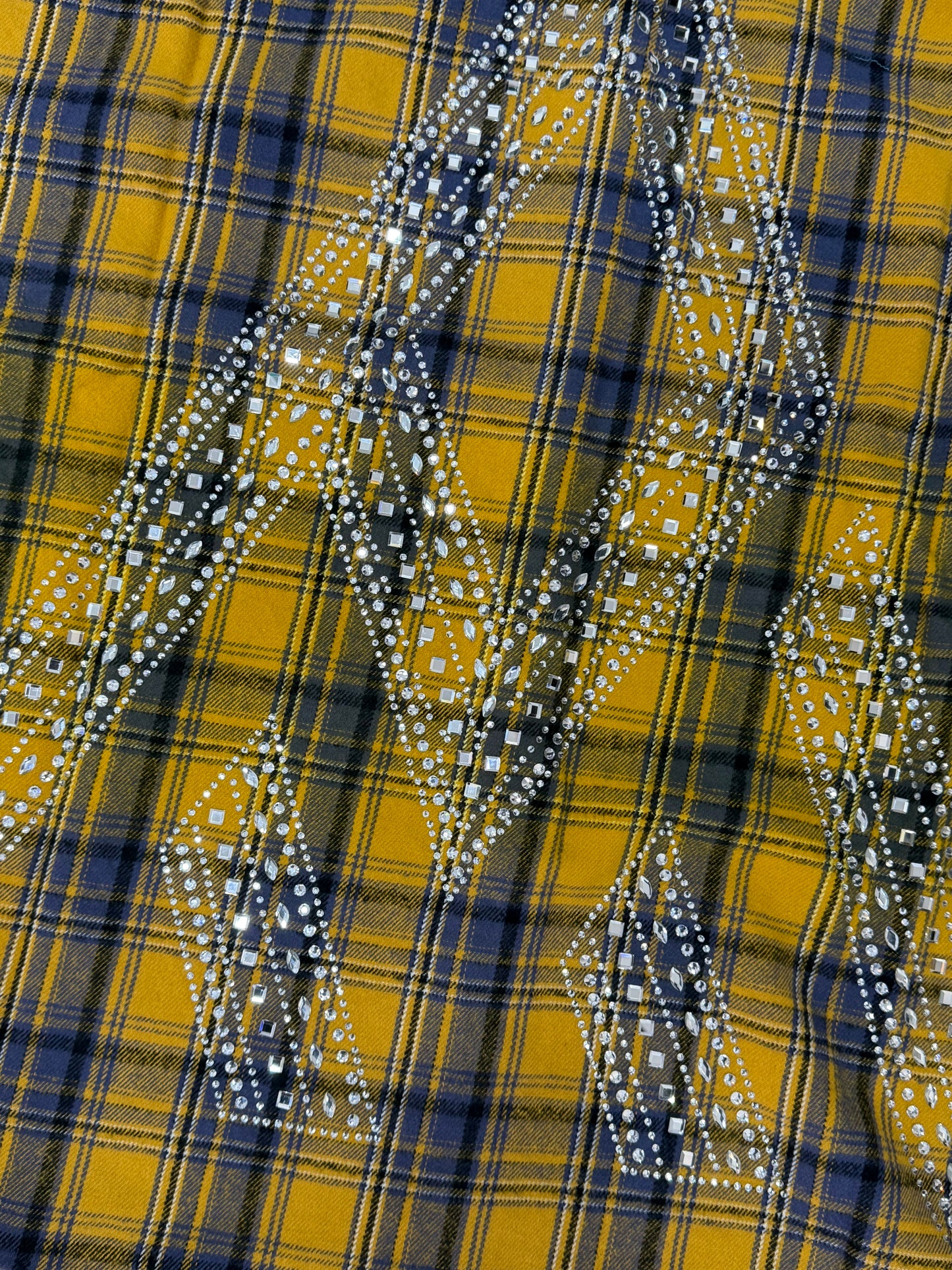 PAPER MONEY RHINESTONE FLANNEL SLEEVELESS GOLD