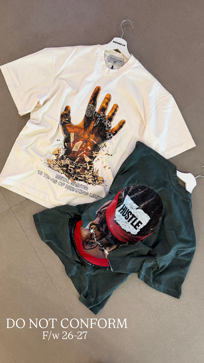 HUSTLE BUTTER WASHED TEE 3072