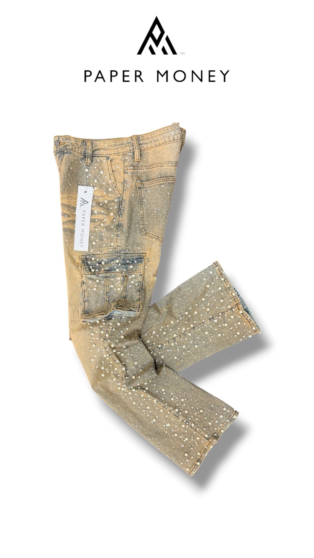 CRYSTALLIZED PEARL PANTS PAPER MONEY
