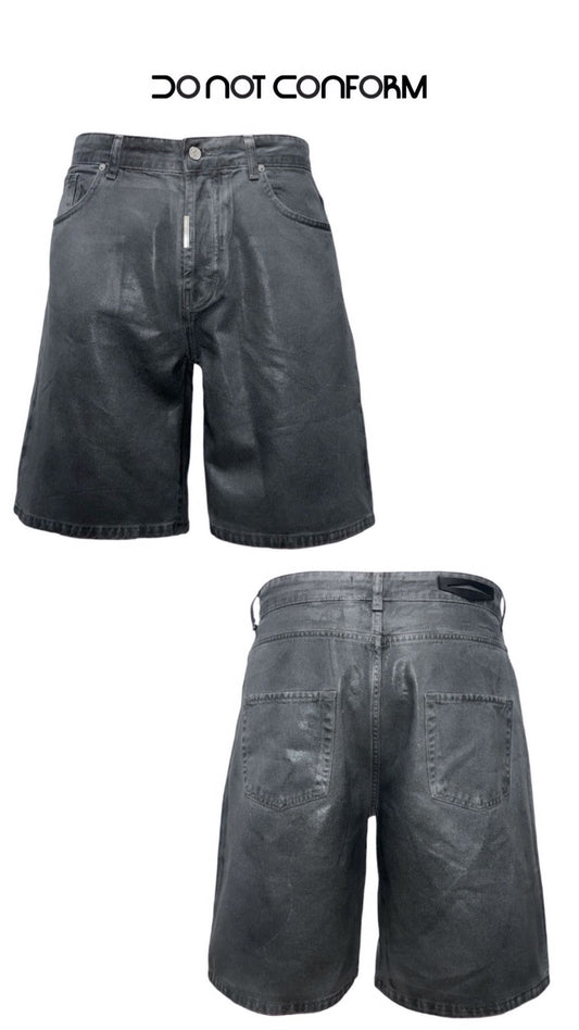 OVER SHORT GREY WAXED LEATHER 4020/1