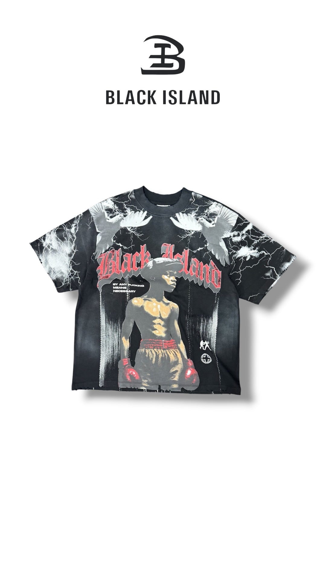 BOXER BLACK TEE BLACK ISLAND 2003