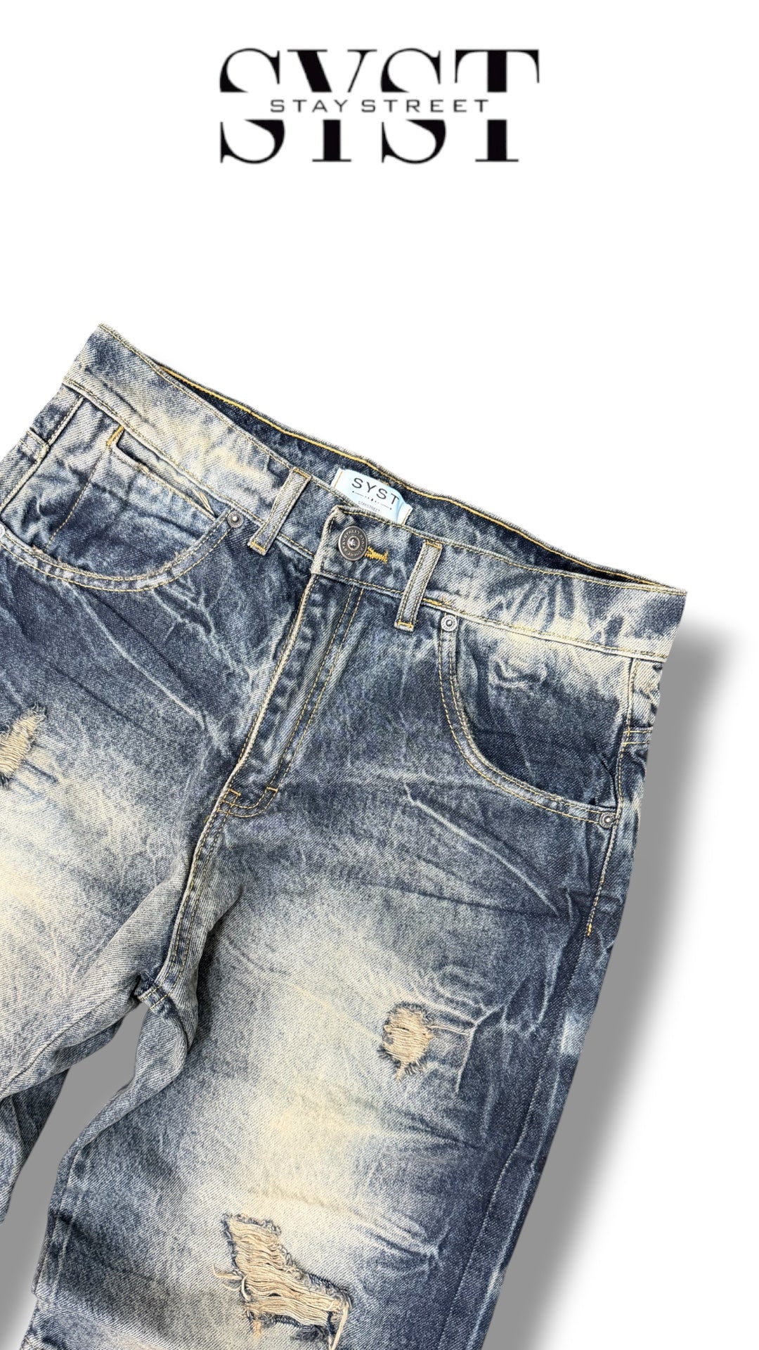 BAGGY DISTRESSED SYST J 8007