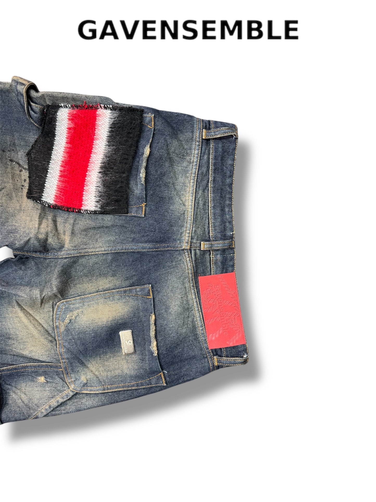 BAGGY DOUBLE POUCH BLACK/RED