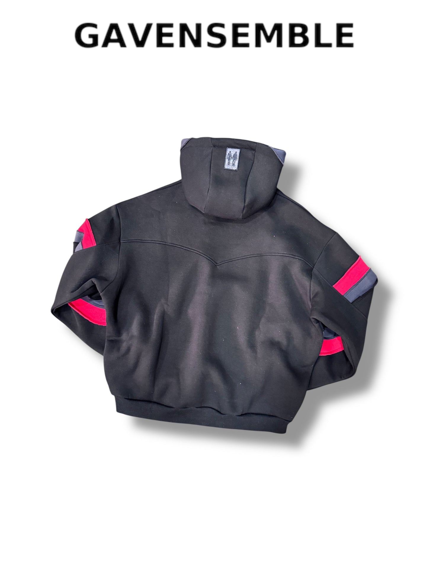 BLACK TRIPLE LAYER HOODIE