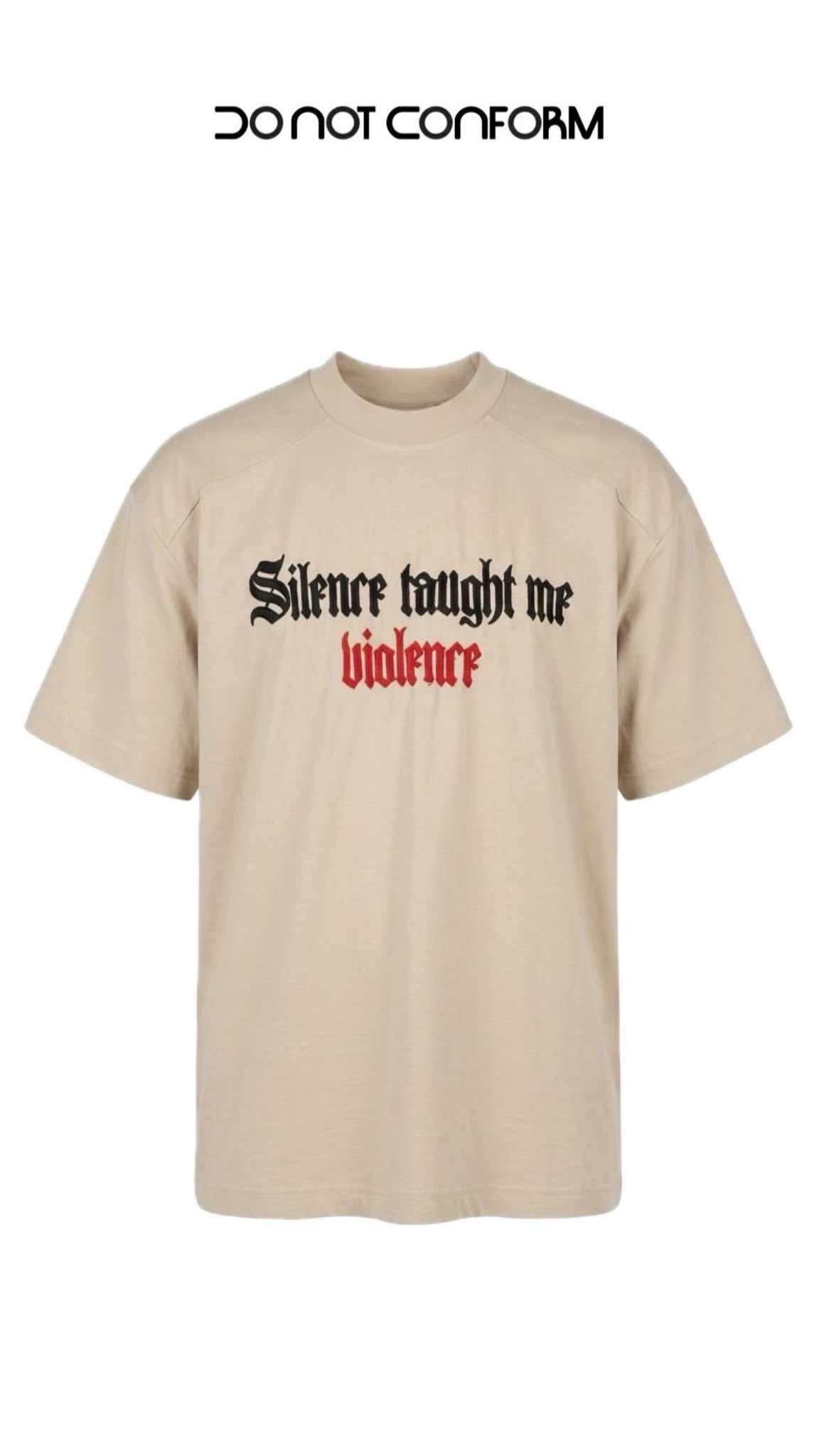 SILENCE TAUGHT BEIGE TEE 3027
