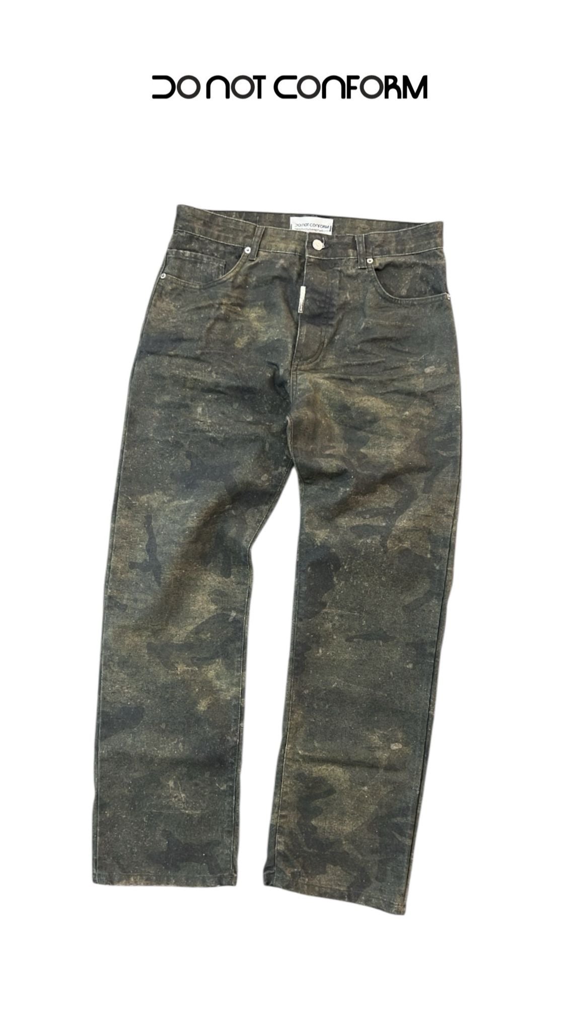 BAGGY DENIM GREEN CAMOUFLAGE
