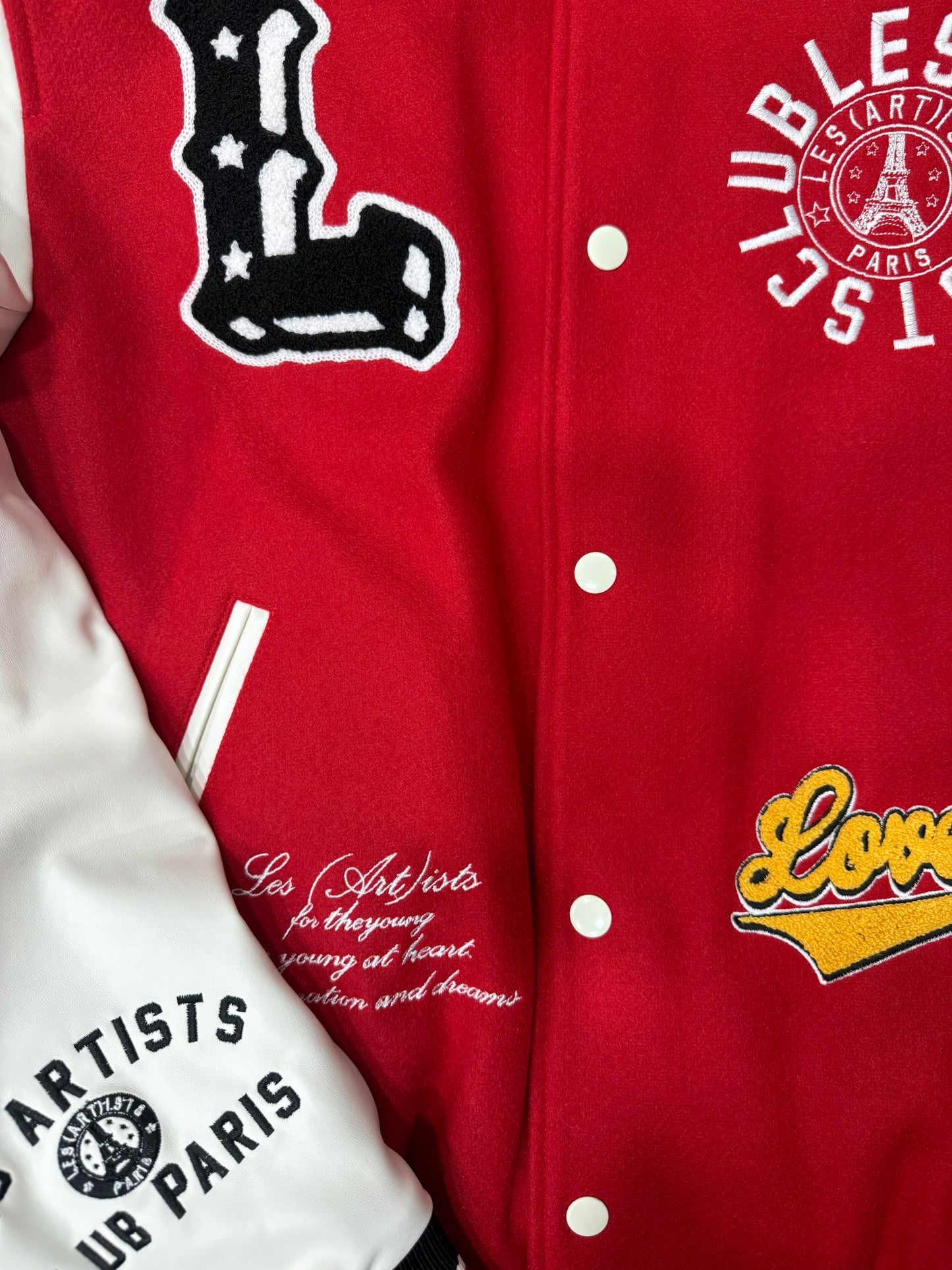 VARSITY JACKET COLLEGE PLAYER RED